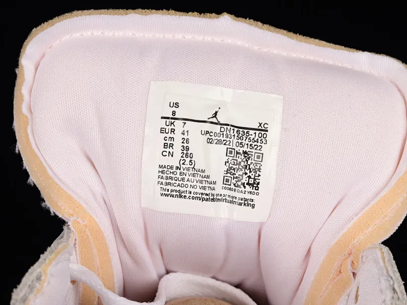 All categories Air Jordan Jordan series basketball shoes Air Jordan 1 Low Z version Air Jordan 1 Low "White and Phantom" AJ1 Joe 1 rice white retro culture and leisure sports sneakers DN1635-100